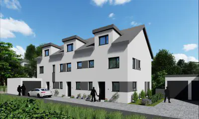 Neubau Reihenhaus mit Wärmepumpenheizung