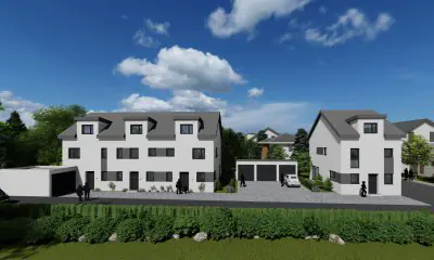 Wärmepumpenheizung, Neubau Reihenendhaus